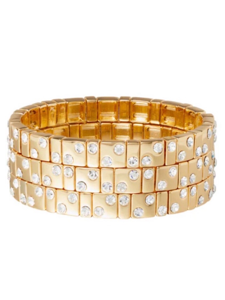 Roxanne Assoulin Authentic Gold Twinkle Twinkle Bracelets Set Of 3 New
